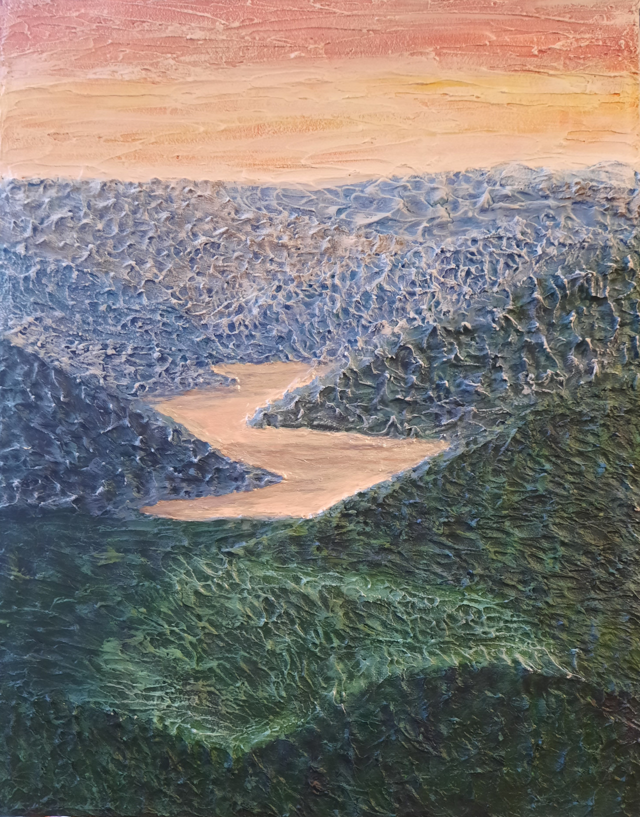 Картина Закат над долиной