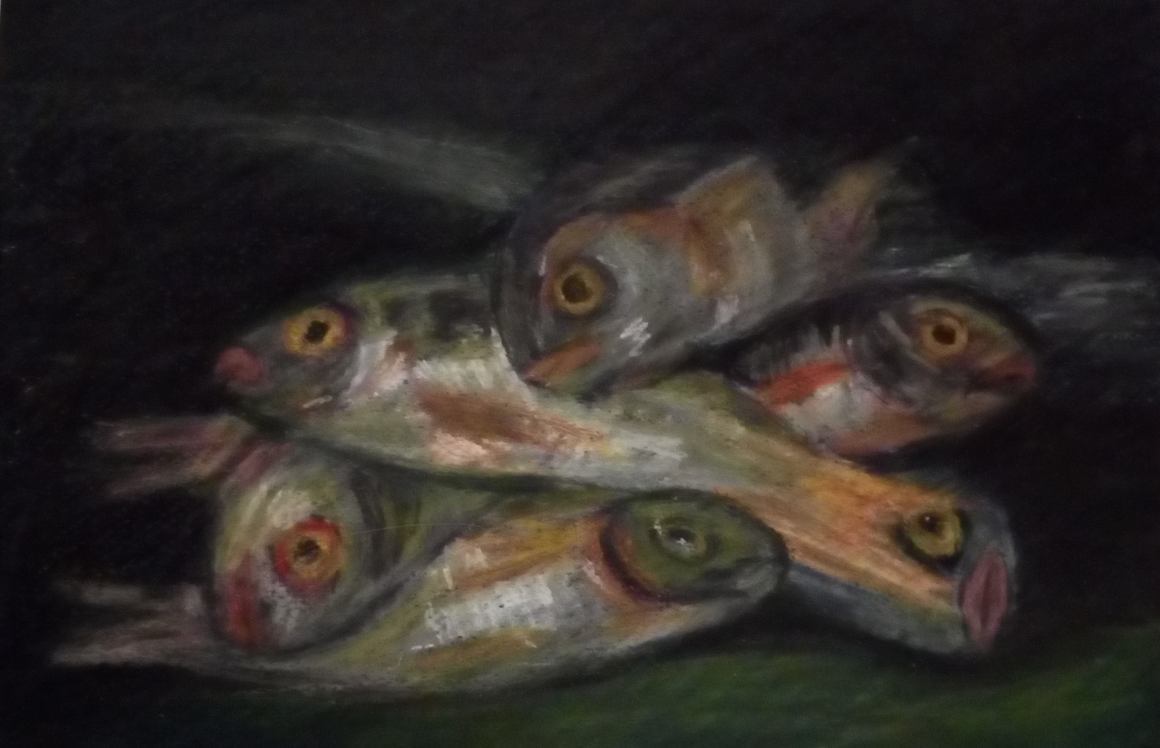 Картина Натюрморт с рыбами