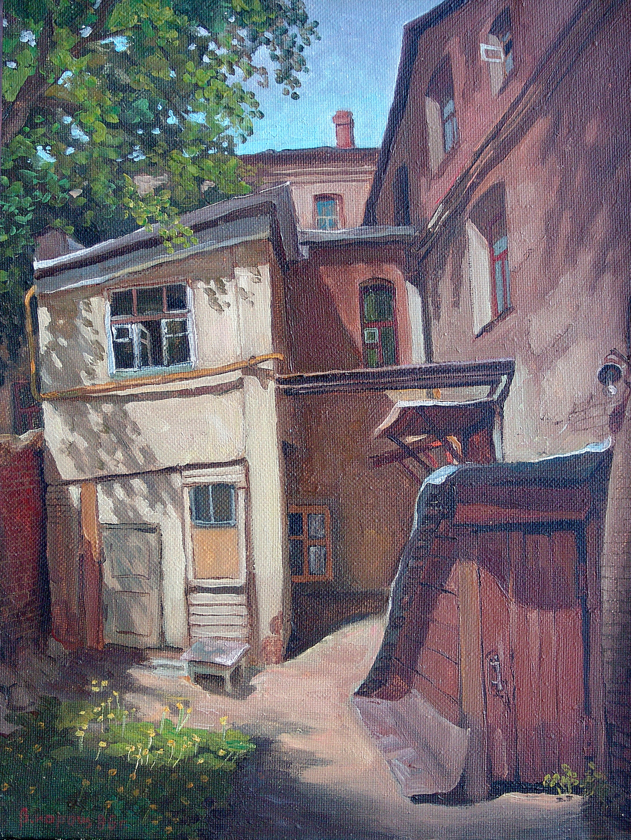 Картина Дворик в 1-ом Зачатьевском переулке