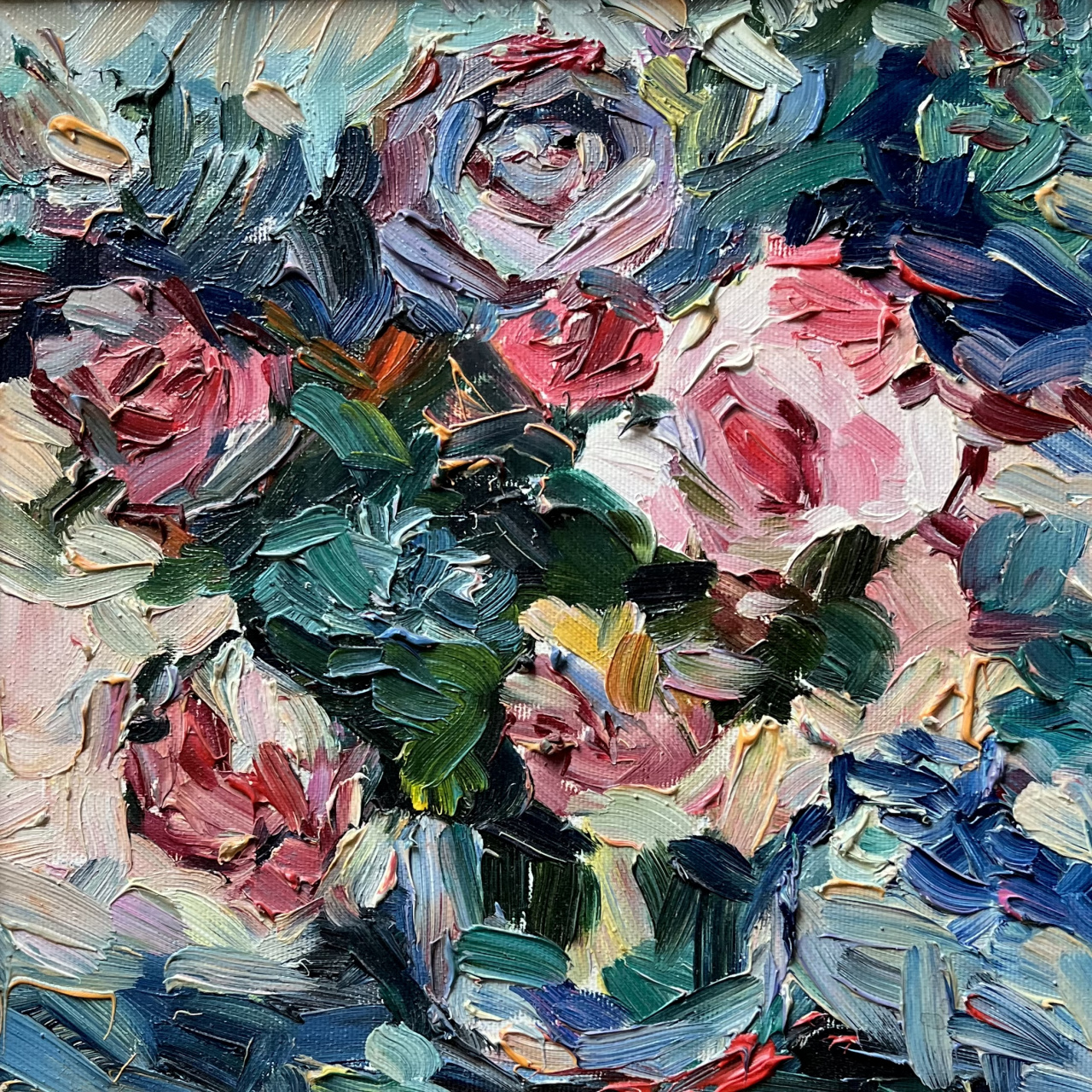 Картина Розы на столе
