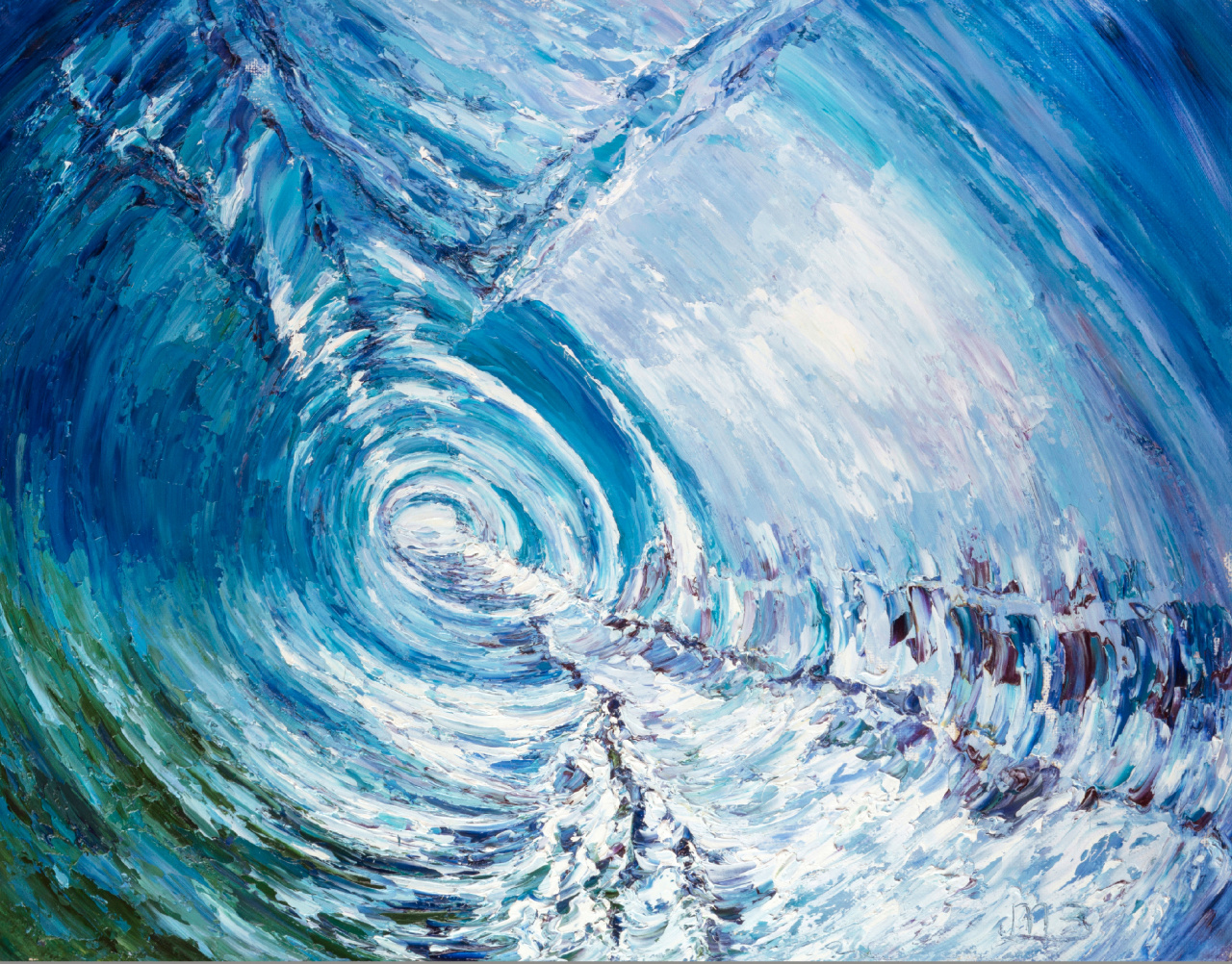 Картина Картины маслом Голубая Волна  