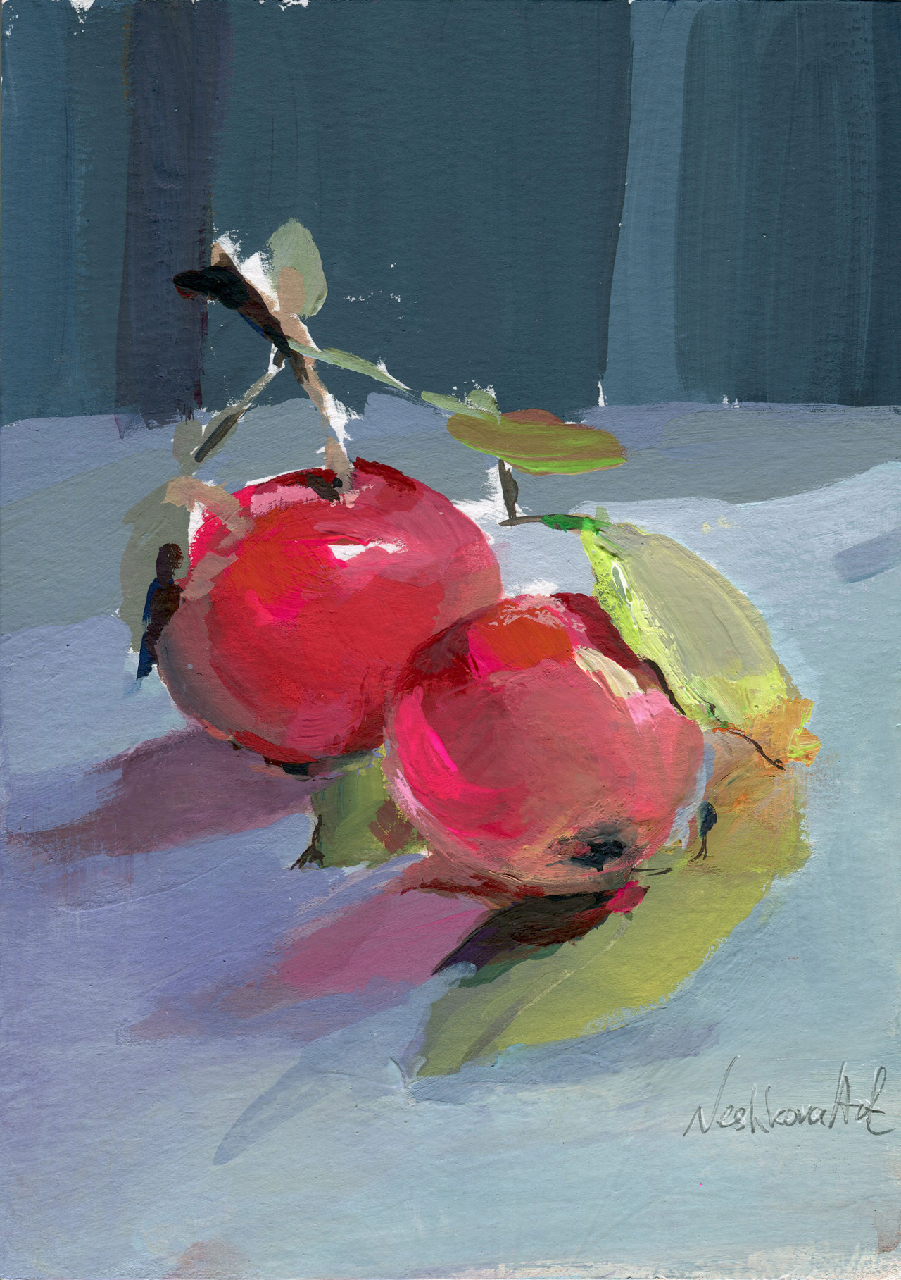Картина Два красных яблока