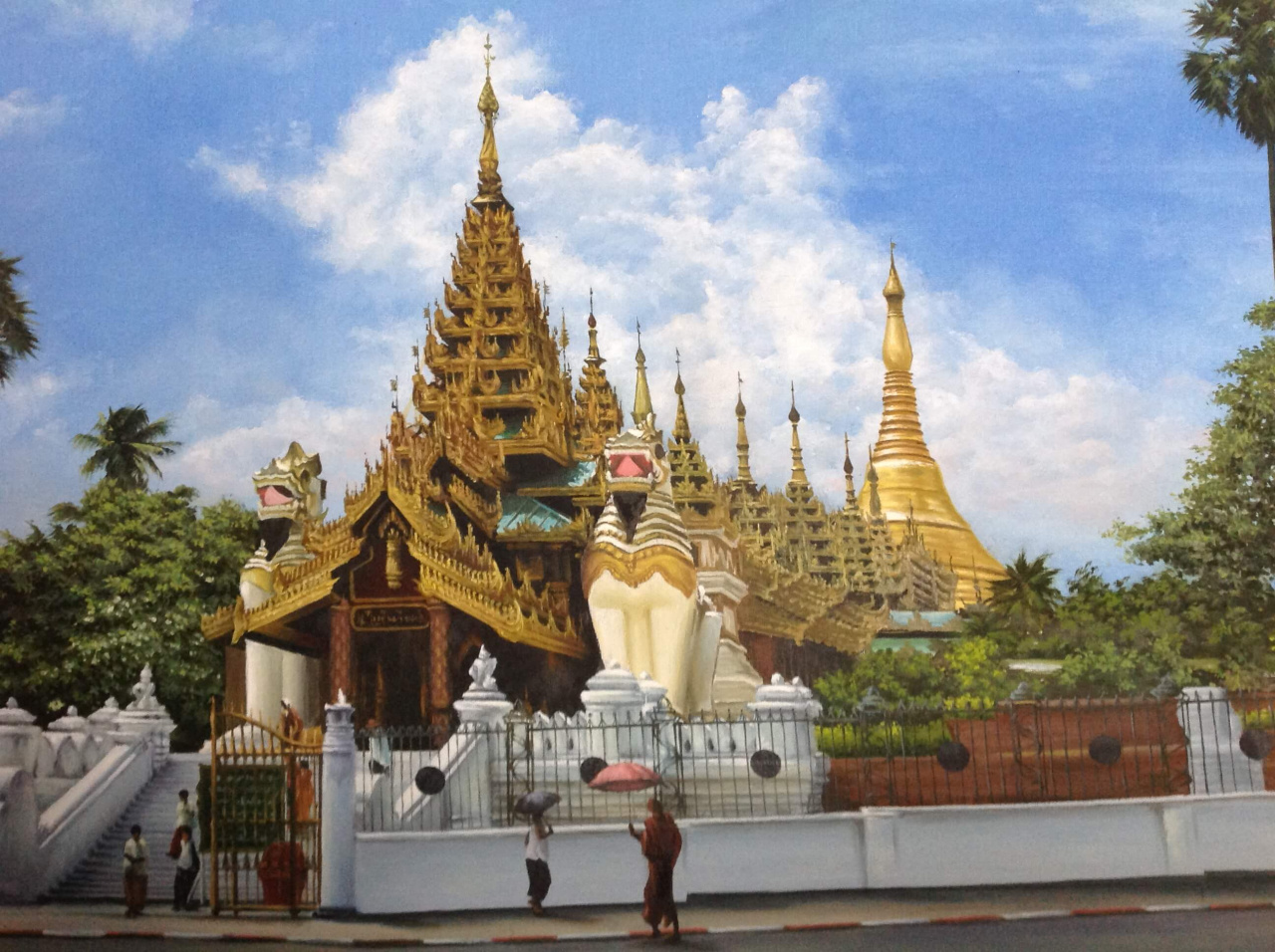 Картина Шведагон. Мьянма
