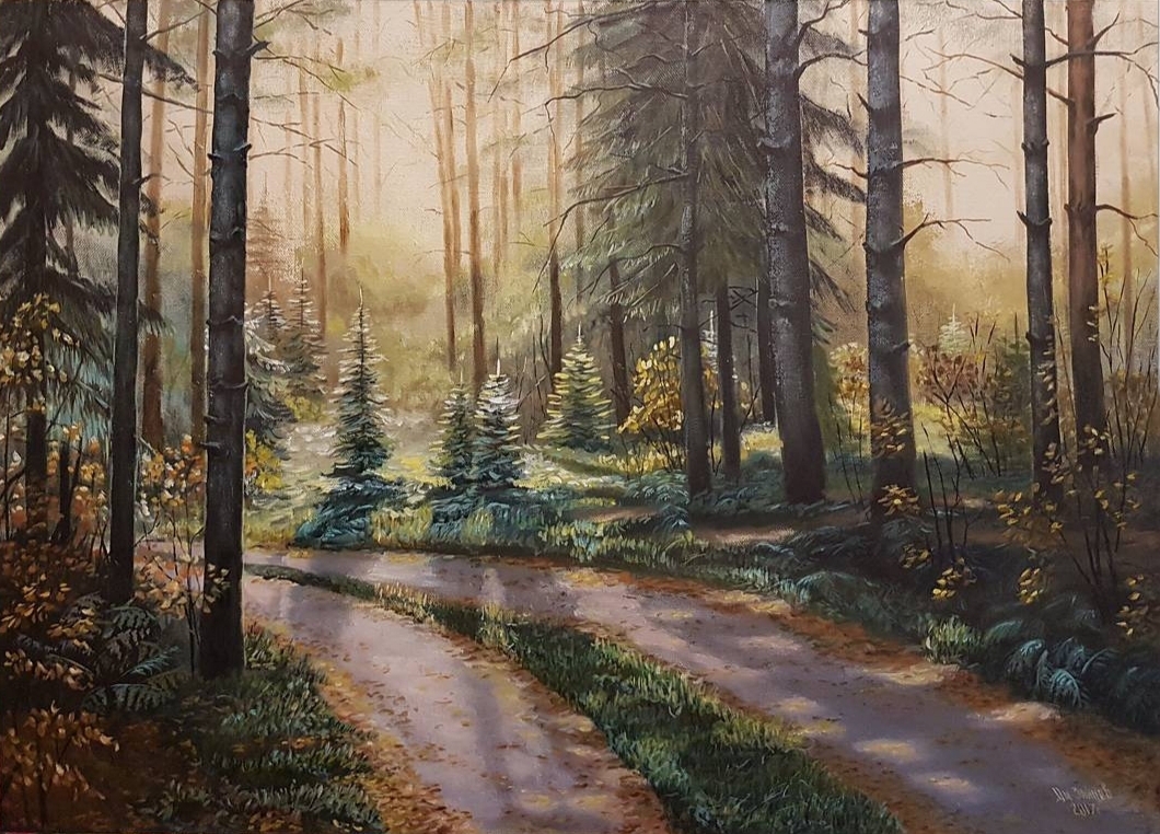 Картина Наннее утро в лесу